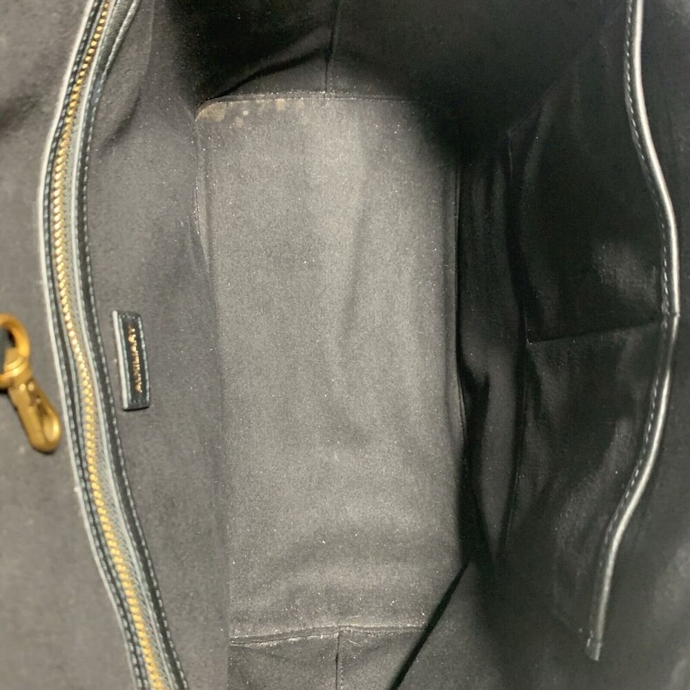 Aritzia Auxiliary Black Leather Tote Bag Purse Carry All + Coin Purse EUC - Picture 7 of 16